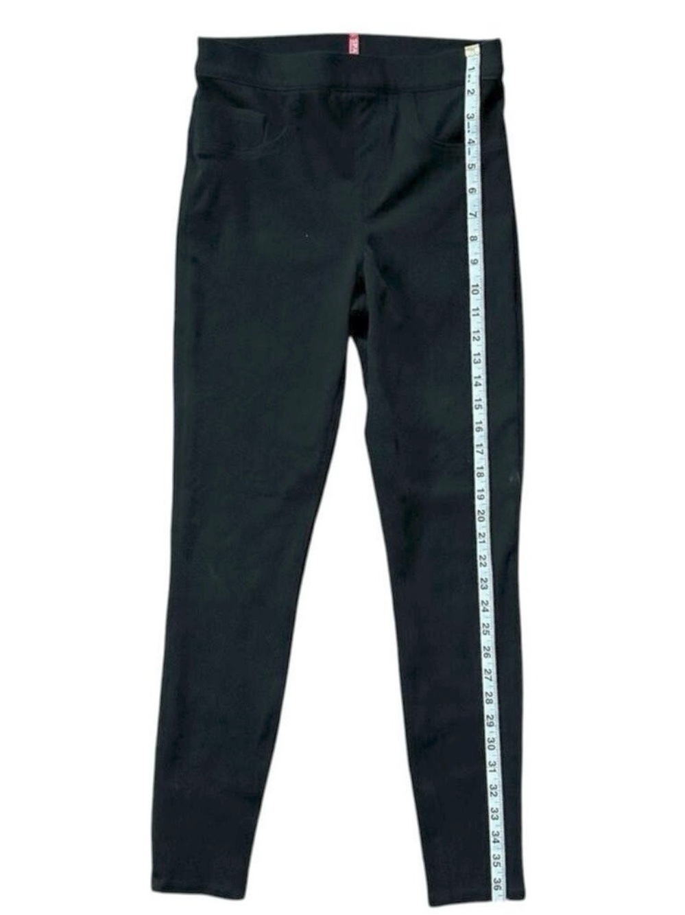 SPANX Jean-ish Black Ankle Mid-Rise Cotton Stretch Leggings Sz Small - Picture 9 of 11
